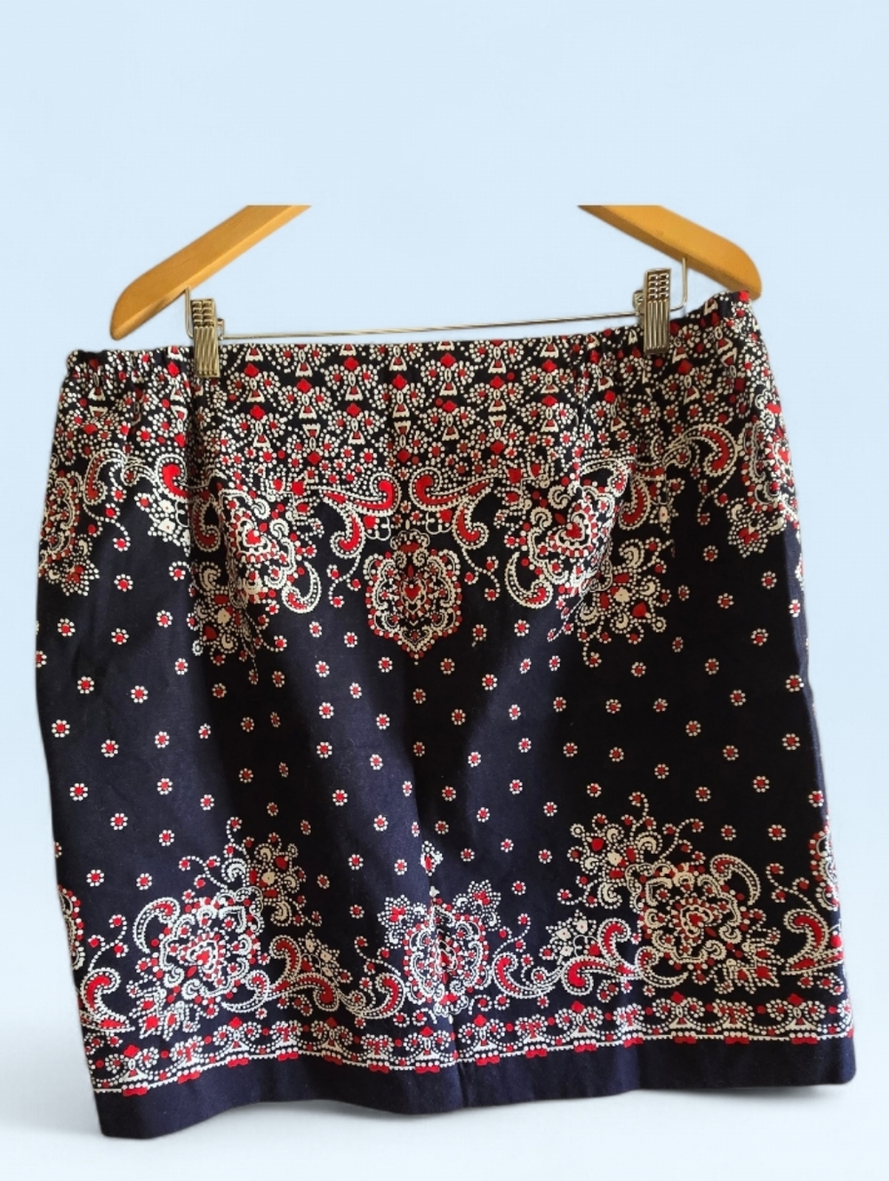 Talbots Navy/White/Red Skirt